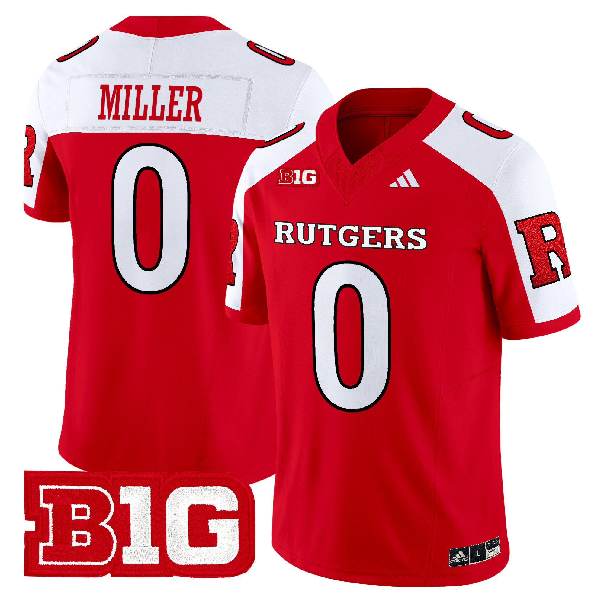 Men Rutgers Scarlet Knights #0 Miller Red 2024 Vapor Limited NCAA Jersey->ncaa teams->NCAA Jersey